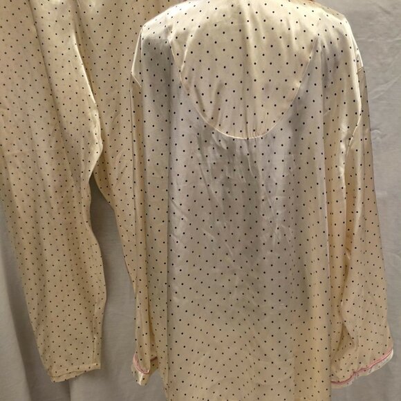 VICTORIA SECRET PINK PAJAMA SET POLKA DOT WOMENS POLYESTER SATIN FEEL SIZE 3X - Picture 4 of 15
